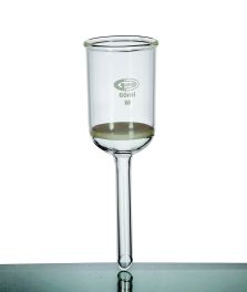United Scientific BF256-15M BUCHNER FUNNEL WITH FRITTED DISC, BOROSILICATE GLASS, 15ML 2/PK