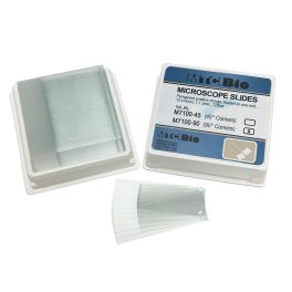MTC Bio M7100-90 Microscope slides, positive charged, 90° corners, frosted on one end, 25 x 75mm, 72/PK