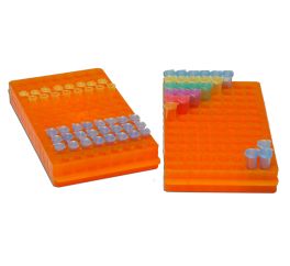 MTC Bio R1050 Rack, reversible, 96x1.5/0.5ml, (112x250mm) Orange, 5/PK