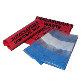 MTC Bio A9002R Autoclave bags, 24x32" (61 x 81.3cm), red, biohazard, printed, marking area, 200/CS