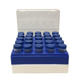 MTC Bio C2581 Freezer box, polycarbonate, for 25 (5x5) 5mL tubes, 5/PK